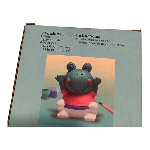 Paint Your Own Frog Kit By The Spring Shop Includes Paints Brush 2023 Release - Picture 4 of 9
